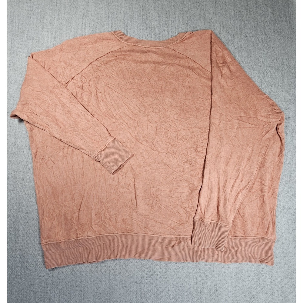 Aerie Women's Orange Sweatshirt Long Sleeve Crew Neck Pullover Sz XL - Picture 2 of 14